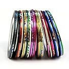 JASSINS 30 Color Rolls Striping Tape Line Nail Art Decoration Sticker