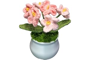 Joekaran Crochet Flowers Cute Flower, Christmas Birthday Gifts for Women and Coworkers, Thanksgiving, Teacher, Graduation, Valentines, Desk Decor,Home Office Decoration (Pink Gradient Myosotis)