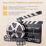DBPOWER 16.9 Portable DVD Player 14.1 HD Screen 5000mAh Battery USB SD view 2