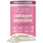 Collagen Peptides Protein Powder for Women – PCOS Supplement Formulated with Inositol, Ashwagandha & Turmeric, Supports Thicker Healthy Hair, Skin, Nail, Muscle & Weight Goals, Vanilla by VITA-PCOS