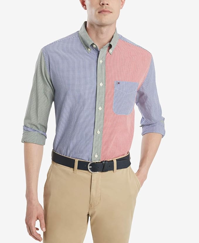 Tommy Hilfiger 汤米希尔费格 纯棉 男式长袖衬衫 XS码2.8折$16.66 海淘转运到手约￥132