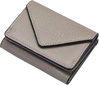 Amazon 三つ折財布 レディース 本革 コンパクト 小さい 財布 小銭入れ カード入れ アプリコット Luckysgy 財布