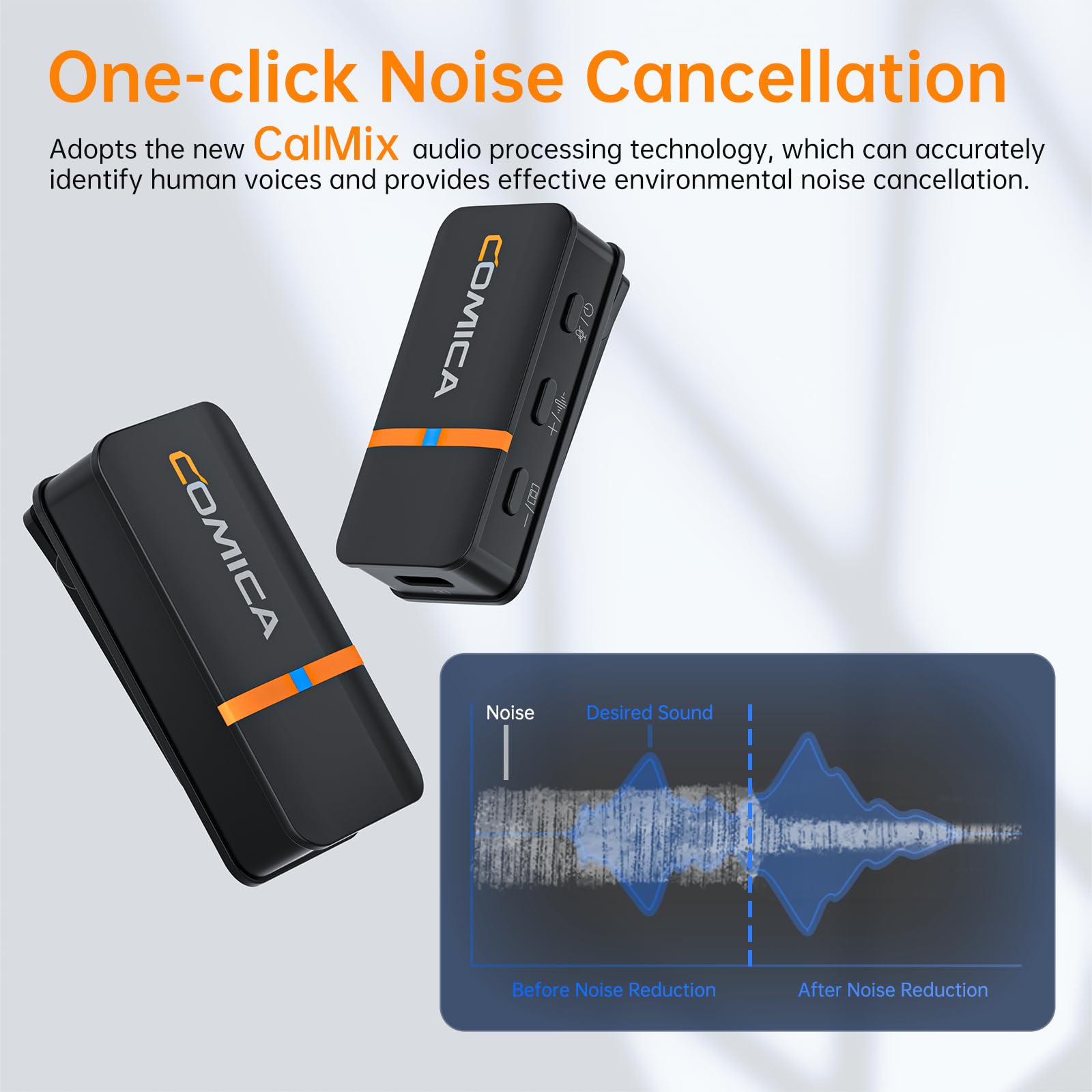 COMICA Vimo Q Kabelloses Lavalier Mikrofon mit 4 Sendern & 1 Empfänger, 48kHz/24bit Audioqualität, Geräuschunterdrückung, 200M Reichweite, Wireless Ansteckmikrofon für Kamera, Handy, Vlog, PC 4