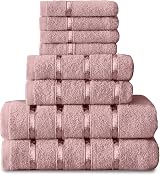 GC Gaveno Cavalia 8 Piece Towel Bale Set Blush Pink 450 GSM Egyptian Cotton