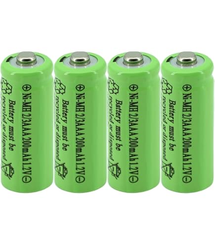 Amazon.com: 8 x 2/3 AAA NiCd Button Top Batteries (200 mAh) Y