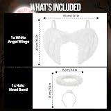 Redstar White Angel Wings and Halo Costume Women Girls view 2
