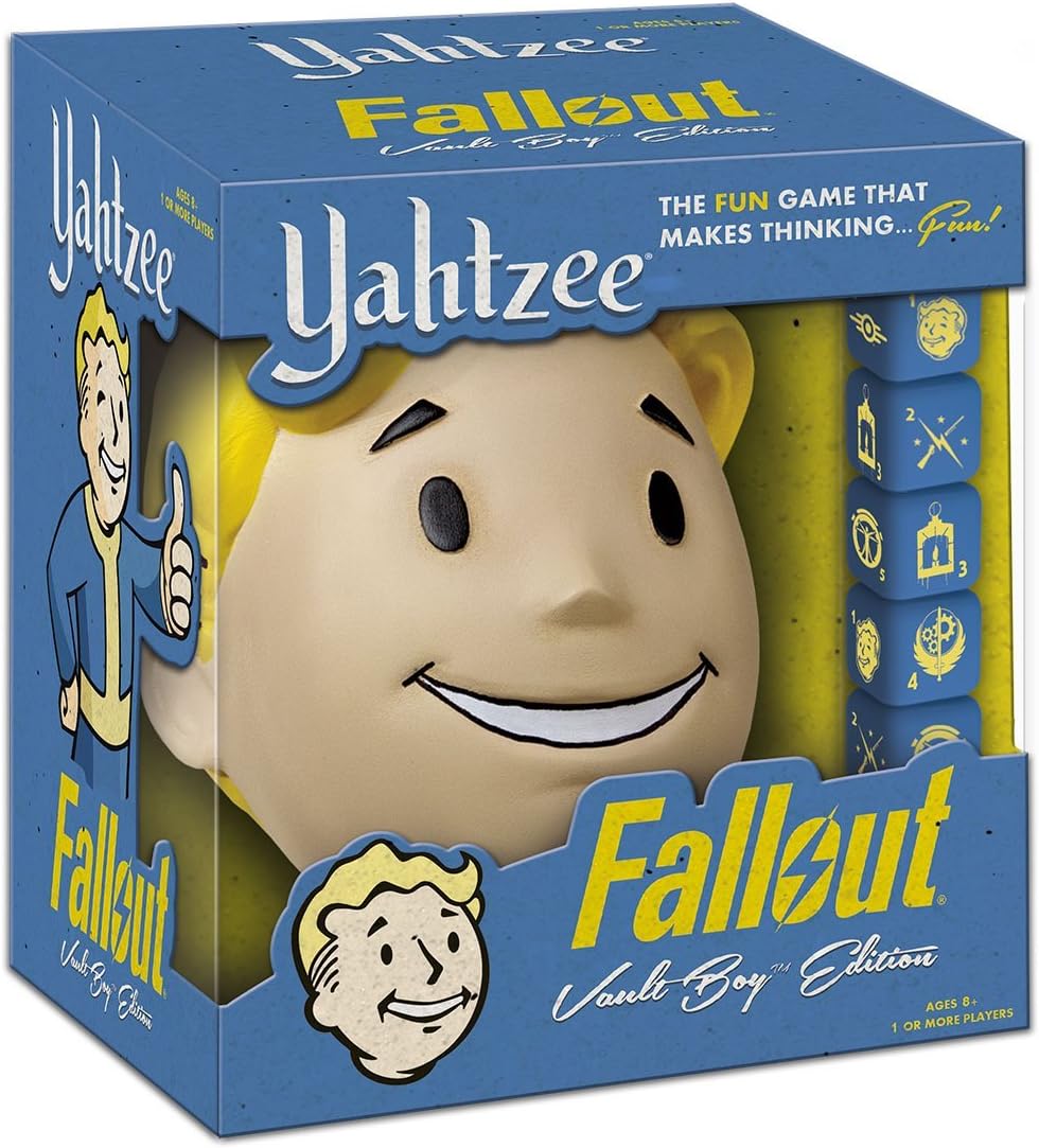 USAOPOLY YAHTZEE: Fallout Vault Boy Edition Game
