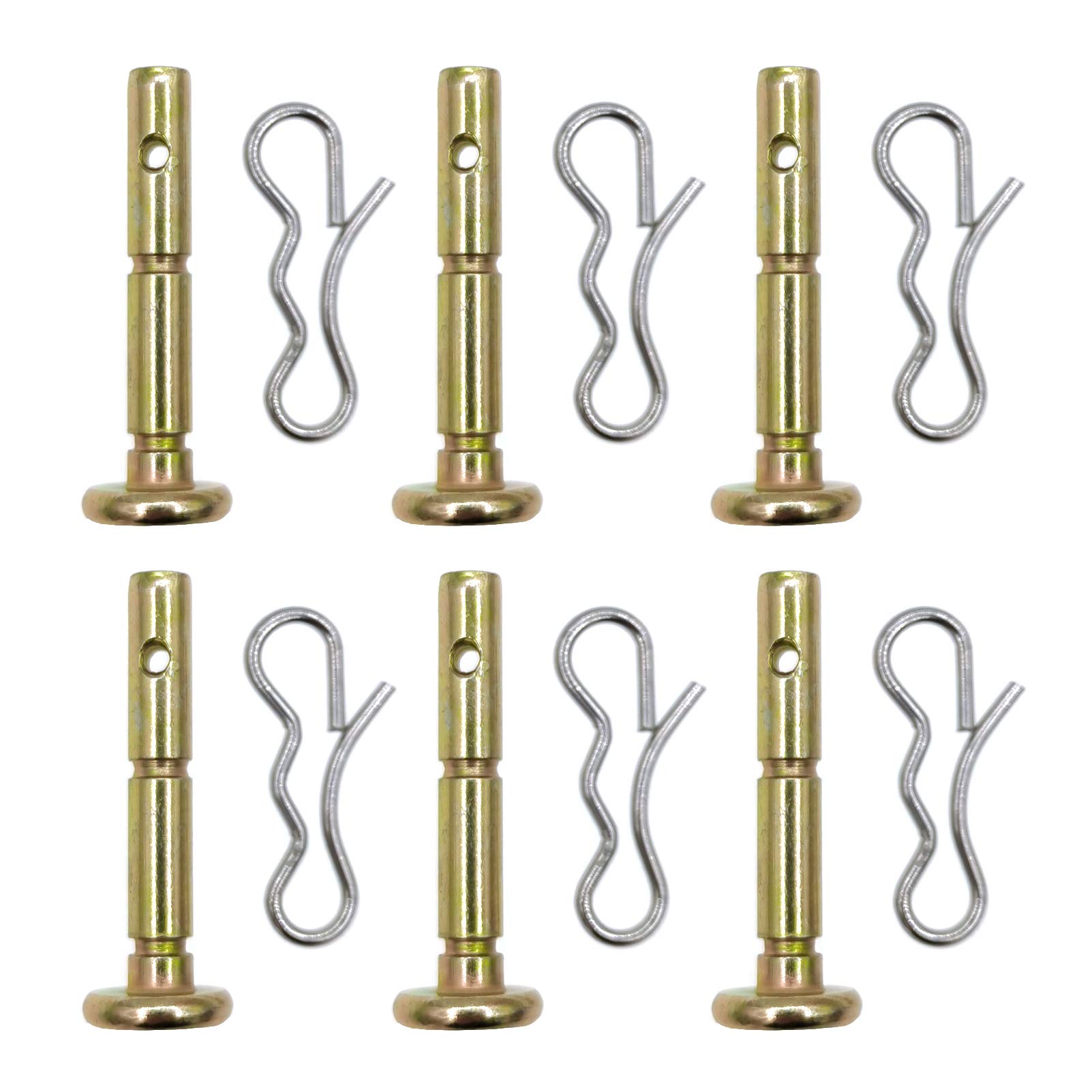 Cancanle 6 Pack Shear Pin and Cotter Pin for MTD 738-04124A and 714-04040 Length 1.66in