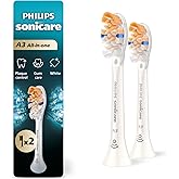 Philips Sonicare A3 All-in-One - Genuine Replacement Electric Toothbrush Heads, White, 2 Pack, HX9092/77