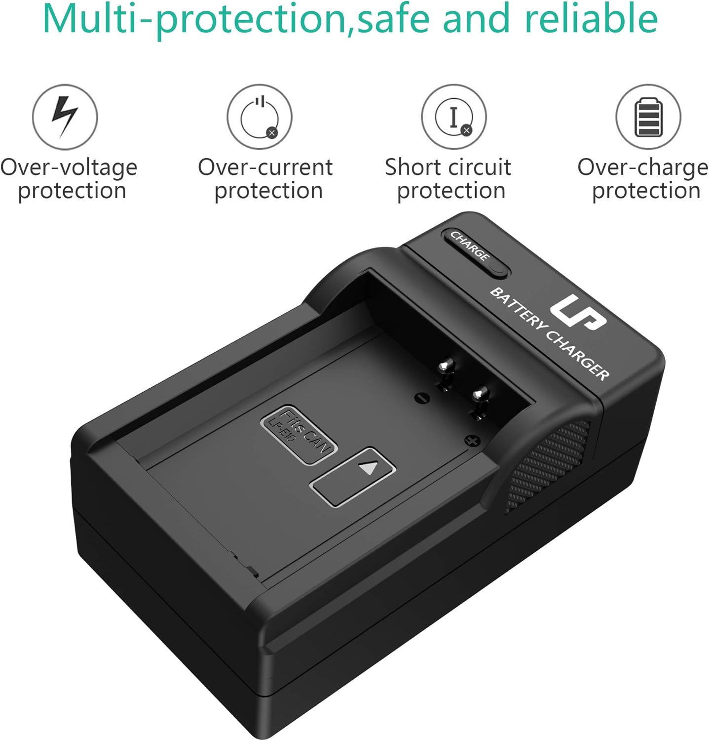 LP-E10 Battery Charger, LP Charger Compatible with Canon EOS Rebel T7, T6, T5, T3, T100, 4000D, 3000D, 2000D, 1500D, 1300D, 1200D, 1100D & More (Not for T3i T5i T6i T6s T7i) : Camera & Photo