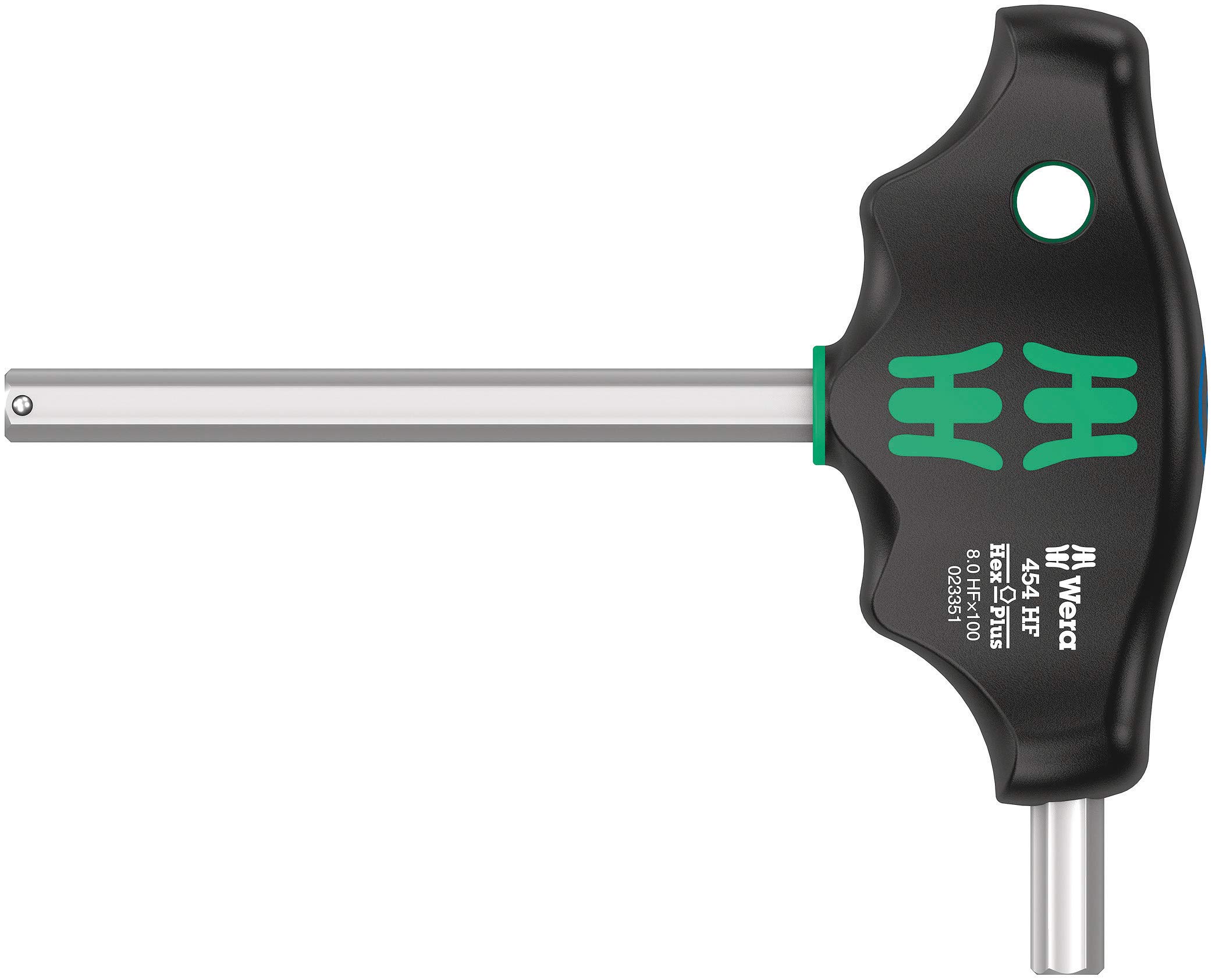 Wera 05023351001 454 HF T-Handle Hexagon Screwdriver Hex-Plus with Holding Function 8 x 100 mm