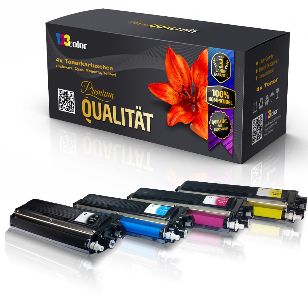 Print-Klex 4 alternative toner cartridges for Brother MFC-9130 CW/9140 CDN/9330 CDW/9340 CDW TN-241/TN-245/Black cyan magenta yellow set