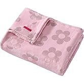 Betsey Johnson - Blanket, Buttery-Soft Throw Blanket for Couch or Bed, Boldly Plush & Oversized Bedding (Retro Daisy Pink, 50" x 70")