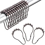Amazer Shower Curtain Hooks, Decorative Bronze