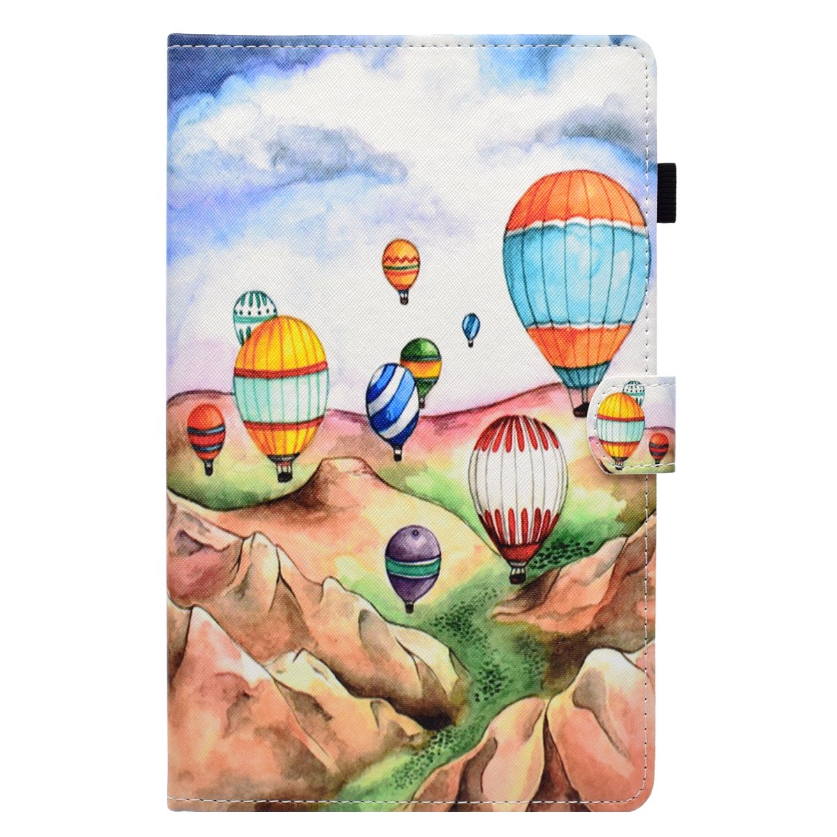 CaseFun Samsung Galaxy Tab A 10.1 Case, Leather Folio Magnetic Slim Shell Cover with Stand, Auto Sleep/Wake, Pocket for Samsung Galaxy Tab A 10.1-Inch Tablet (SM-T580/SM-T585) Balloon
