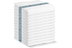 JMR USA INC. JMR Bulk-Friendly Essentials - Practical 12-Pack Cotton Towels - Economical 22" by 44" Multi-Purpose Towels - Absorbent, Quick-Drying, Soft, Lightweight - Ideal for Pool, Gym, Spa (White)