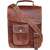 Leather messenger bag shoulder bag cross body vintage messenger bag for women & men satchel man purse