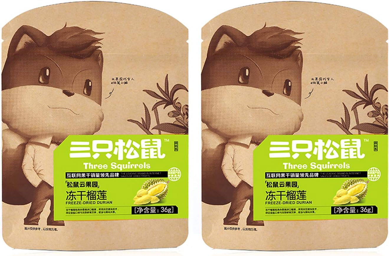 Three Squirrels Nuts / Snacks (Freeze-Dried Durian, 2 Packs)