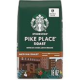Starbucks Whole Bean Coffee, Medium Roast Coffee, Pike Place Roast, 100% Arabica, 1 bag (18 oz)