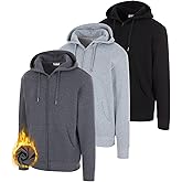 PURE CHAMP 3 Pack Fleece Hoodies for Men Long Sleeve Essentials Hoodie Cotton Active Athletic Workout Sweatshirts for Men