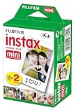 Fujifilm Instax Mini Brillo - Película fotográfica instantánea (2 x 10 hojas), color blanco
