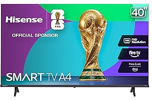 Hisense 40-Inch Class A4 Series FHD 1080p Smart Fire TV (40A4NF, 2025 Model) - DTS Virtual: X, Slim Bezel Design, Alexa Built in