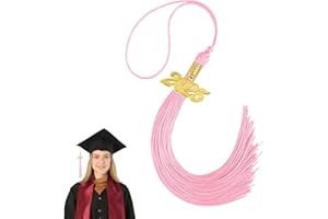 CHFFCUH 2025 Tassel Graduation, Graduation Tassel 2025, 2025 Graduation Tassel Pink 2025 Tassel with Gold Charm Graduation Cap Hat Tassel for 2025 Graduates Graduation Cap Decorations Academic Ceremonies