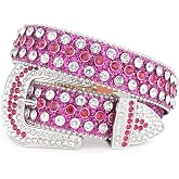 MINGSUN Rhinestone Belt - Shining Diamond Studded Belt for Men & Women - Cowgirl Cowboy Punk Y2K Style