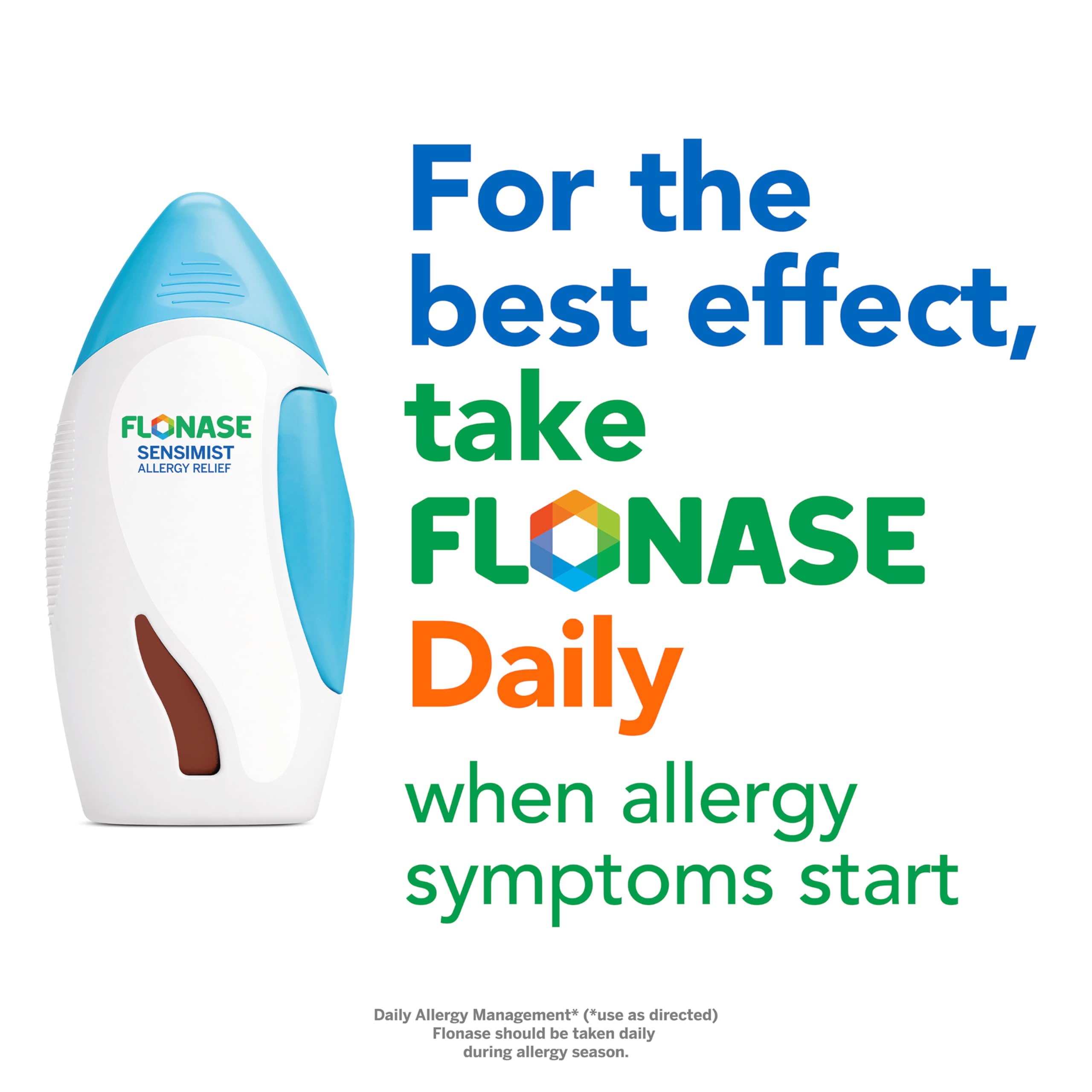 Flonase Sensimist Allergy Relief Nasal Spray for Non-Drowsy, 24-Hour Multi-Symptom Allergy Relief – 120 Sprays