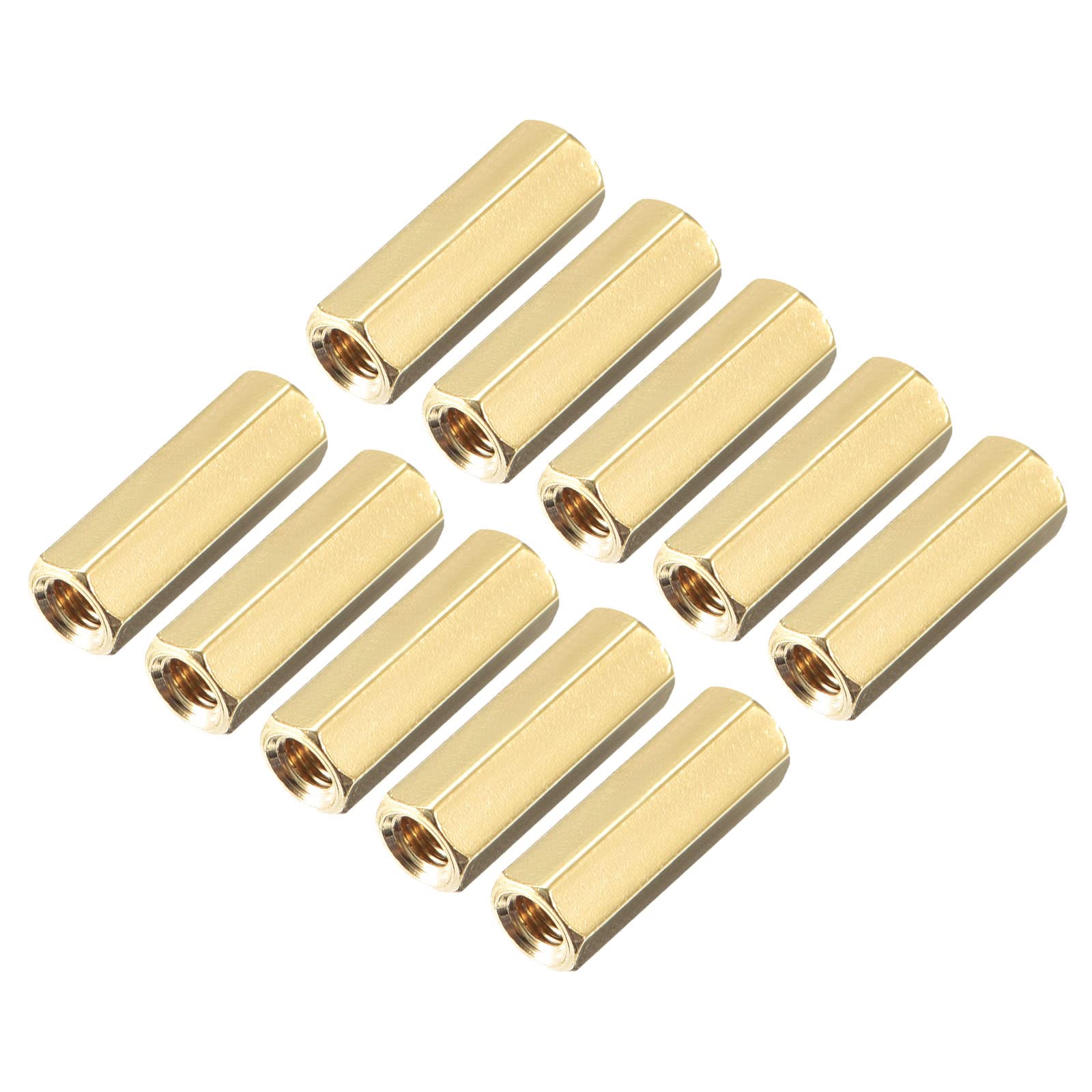YOKIVE 100 Pcs Brass Hex Straight Spacer, Standoff Spacer with Female Thread | Fixing the Motherboard, Great for Electronics Industries (M3 x 5 x 14mm)
