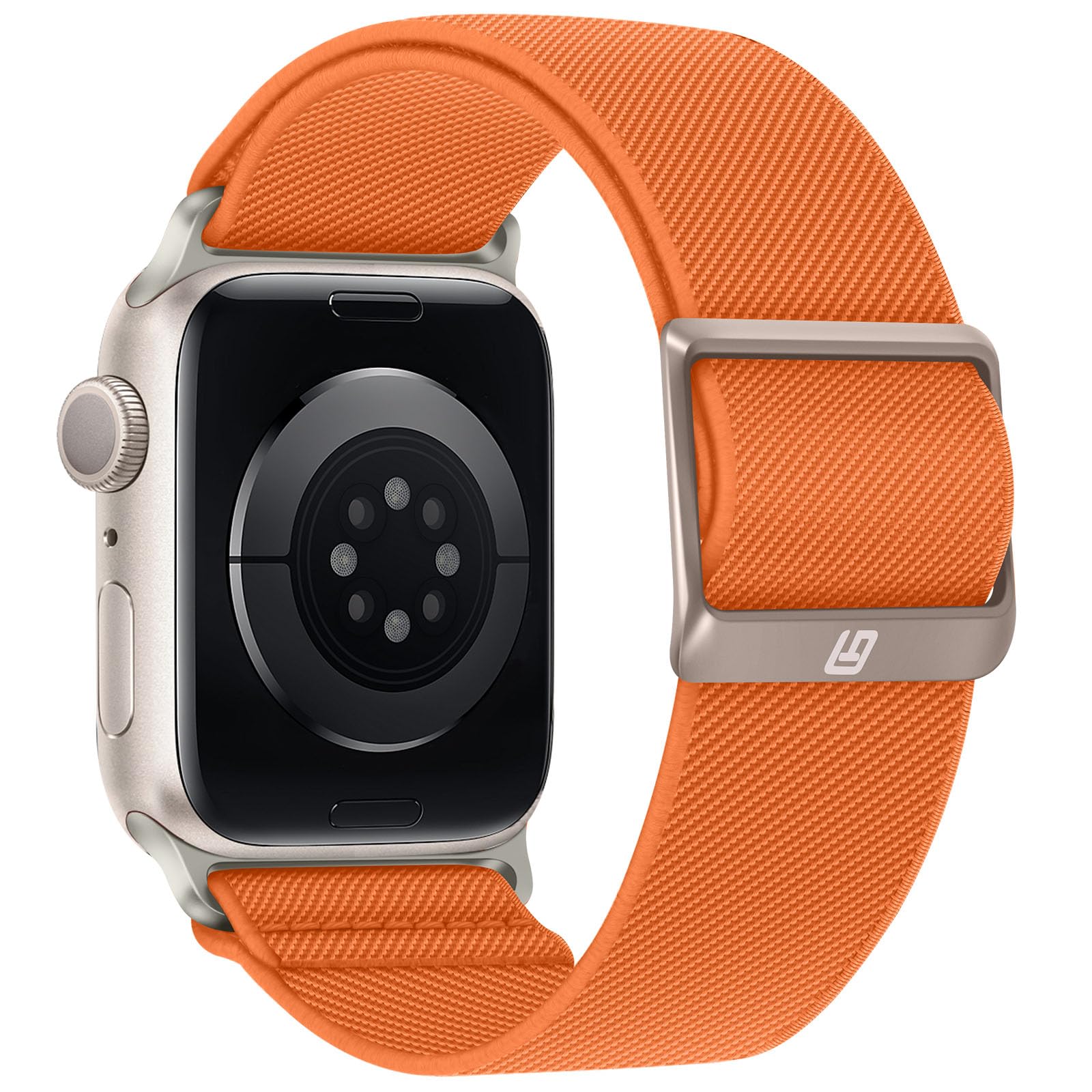 Bisikor Braided Straps Compatible with Apple Watch Band 49 46 45 44 42 41 40 38mm Women Men Stretchy Solo Loop Nylon Strap for iWatch Ultra 2 SE Series 10 9 8 7 6 5 4 (38/40/41/42, Orange)