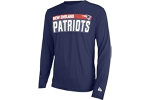 New Era NFL Men's Grids Dri-Tek Cool Heathered Grey Long Sleeve T-Shirt, Adult Football Tagless T-Shirt