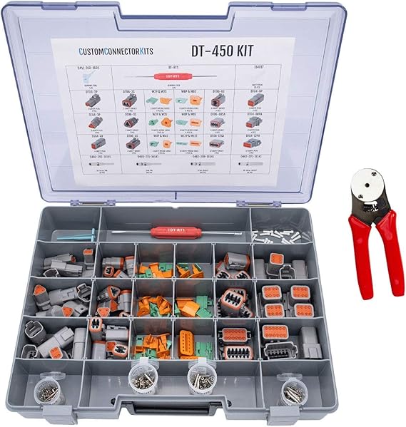 Deutsch DT Series Connector Kit DT450 With Crimp Tool Gray