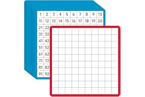 Artreeiger 12 Pcs Dry Erase Math Hundreds Chart, Double Sided Number Cards 1-100 Number Chart, Teacher Classroom Must Haves Writable and Erasable Numbers 1-100 Chart Board Card Home Classroom Supplies