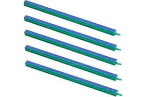 DeKago 12 Inch Aquarium Air Stones Bar - Air Stone Kit with 5 Pcs Square Oxygen Diffuser Long Bubble Release Mineral Airstones for Fish Tank Pumps DWC Bucket Reservoir Pond