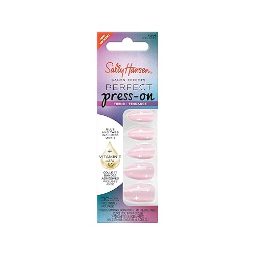 Sally Hansen Salon Effects® Perfect Press On, She's Shifty​, Press On Nails, Almond Shaped, Non-Damaging Adhesive Tabs, File, and Alcohol Pad Included
