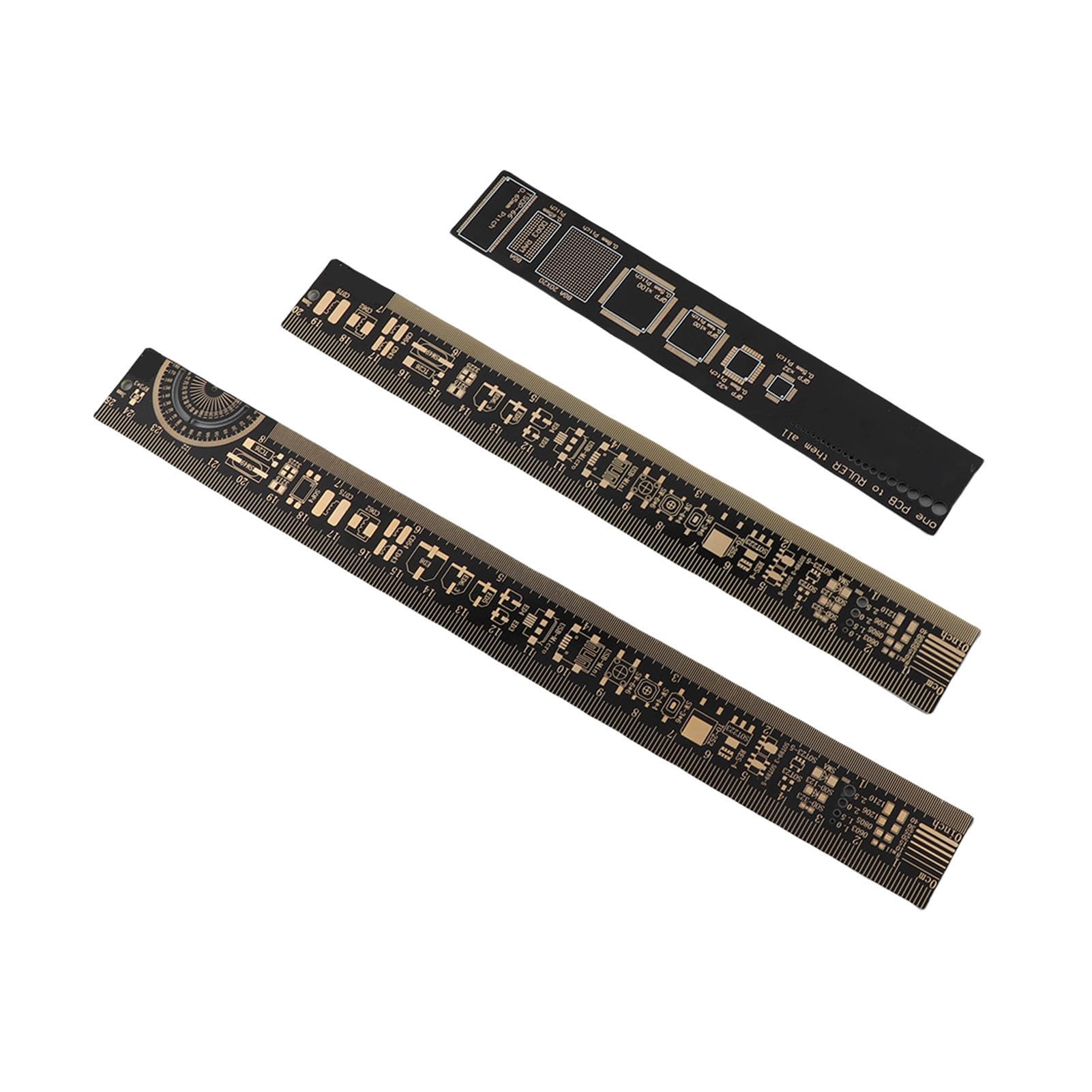 PCB Engineering Ruler 3 Pieces , Measuring Tools Other Measuring Tools 6.3/7.87/10.23 Inch Multifunctional Printed Circuit Board Ruler for Electronic Engineers