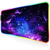 RGB Gaming Mouse Pad - Mousepad, XXL Extended 12 LED Modes Mouse Mat Non-Slip Rubber Base, Large Computer Keyboard Mousepad f