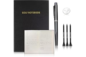 KOFULL Golf Scorecard Book, Gift Box Golf Journal Notebook Set with Pen & Ball Marker & Golf Tees, 4.33*6.49 IN 200 Pages Pocket Golf Score Book Golf Log Book Golf Notebook, Golf Gifts for Men Golfers