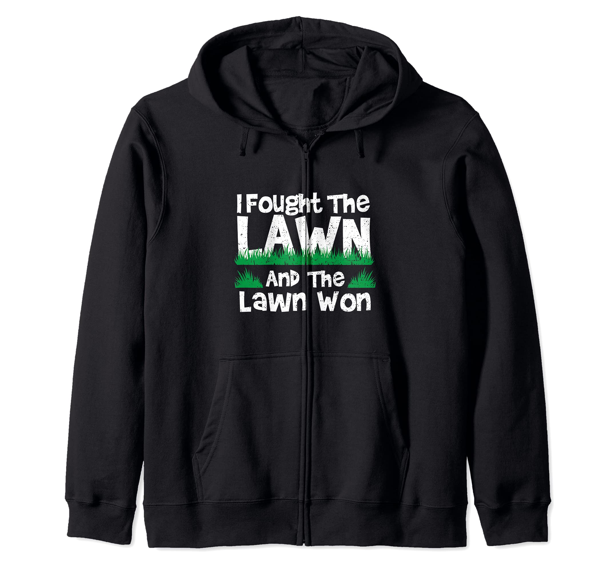 Lawn Mower: I Fought The Lawn And The L... Gardening Sayings Zip Hoodie