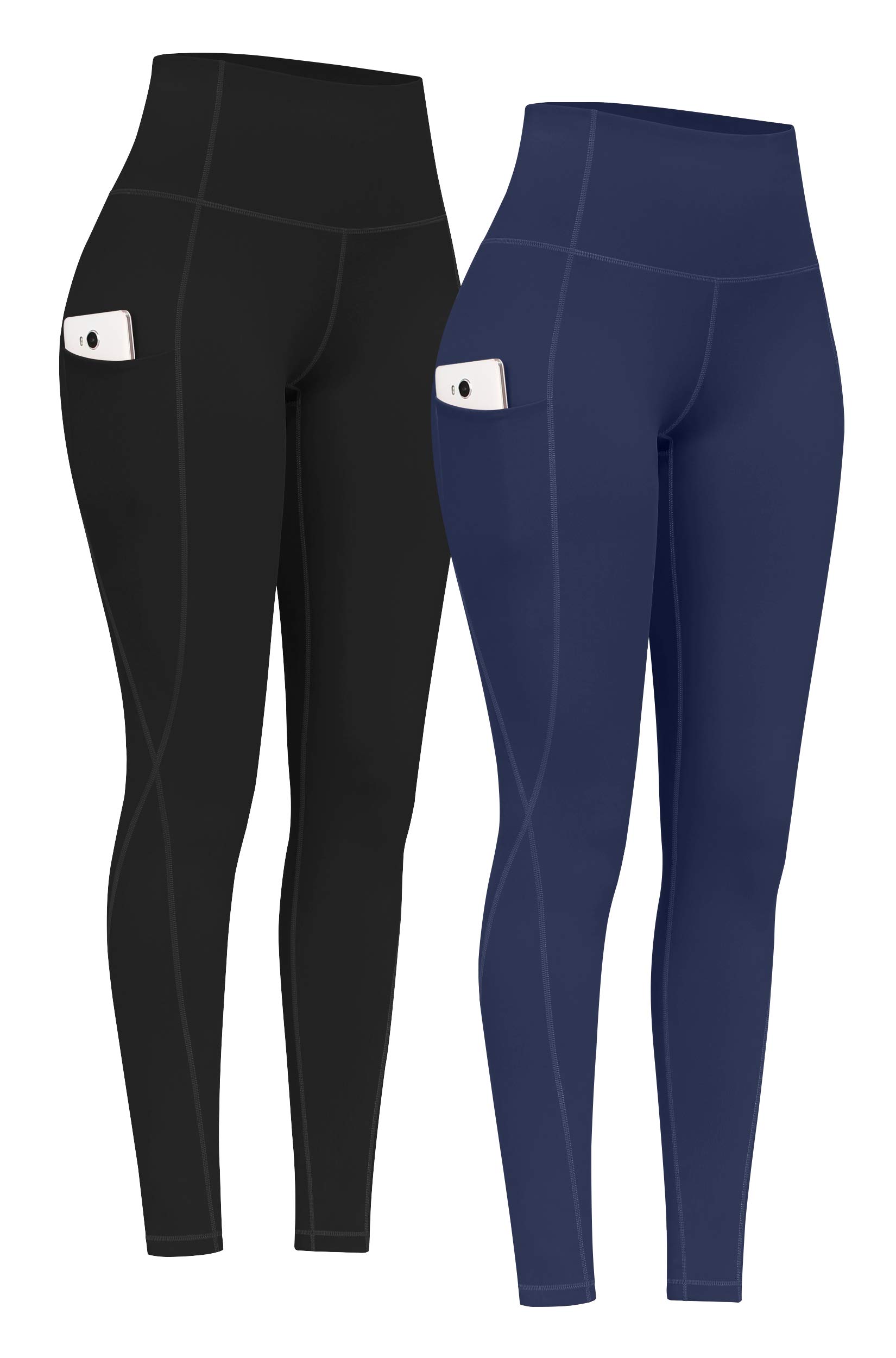 Photo 1 of * Only has the blue one*
PHISOCKAT 2 Pack High Waist Yoga Pants with Pockets, Tummy Control Leggings, Workout 4 Way Stretch Yoga Leggings