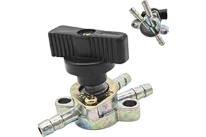 Youqsm 3 Way Petcock Fuel Tank Shut Off Valve 650331 Compatible with many 4-Stroke,for Chinese ATVs,for Dirt Bikes,fit for Go Karts 40cc 50cc 70cc, 90cc,100cc,110cc,125cc,150cc (1)