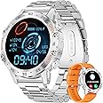 Military Smart Watch for Men(Answer/Dial Calls),1.39''HD Touchscreen,5ATM Waterproof Fitness Watch,100 Sports Modes, with Blood Pressure/Heart Rate/SpO2 for Android/iOS Smart Watch Silver