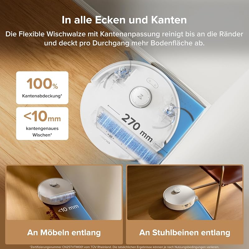 Qrevo Curv 2 Flow Saugroboter mit Wischfunktion, 20.000 Pa