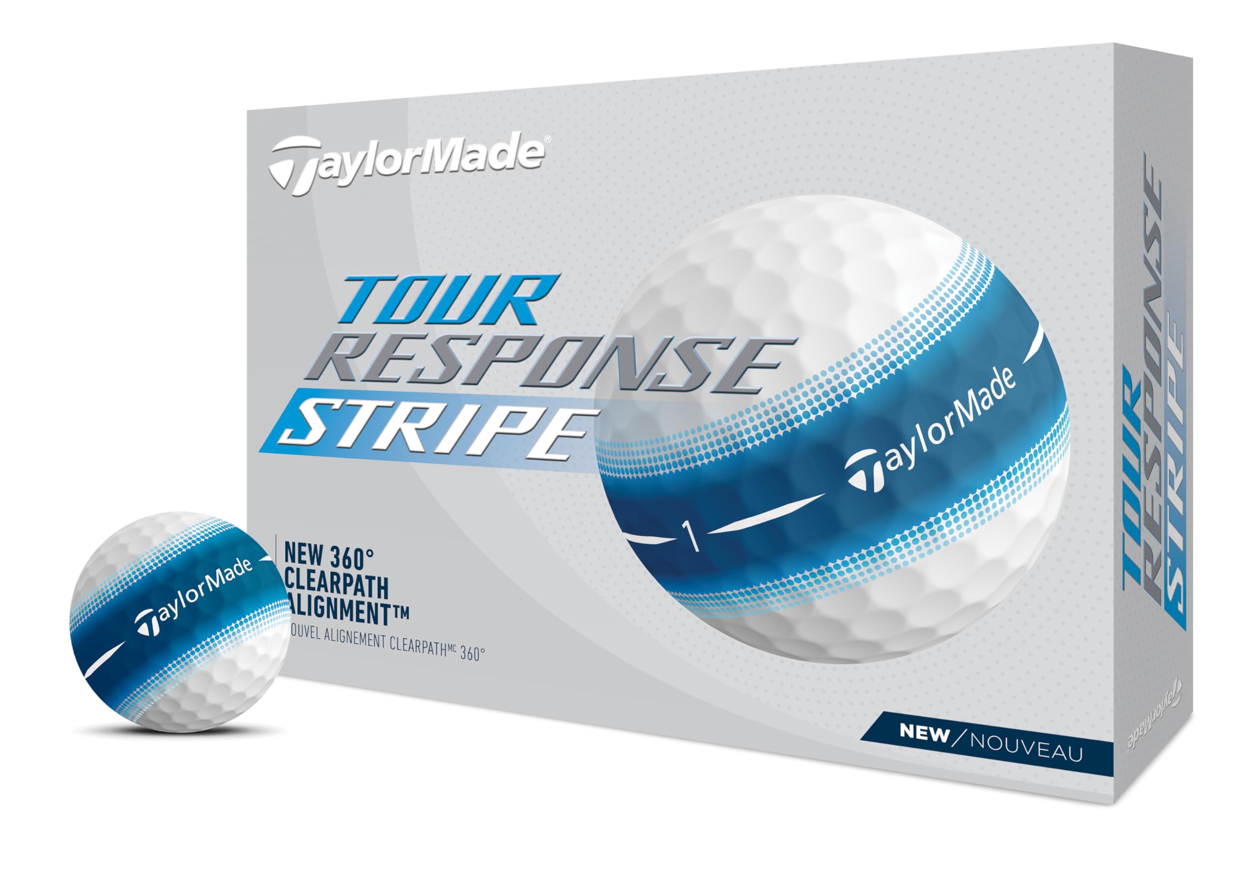 TaylorMade Golf Tour Response Stripe Ball Blue Dozen