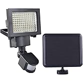 108 SMD LEDs Bright Outdoor Solar Powered Motion Sensor Activated Security Light, 1100 lumens, Time and 3 Intelligent Modes A