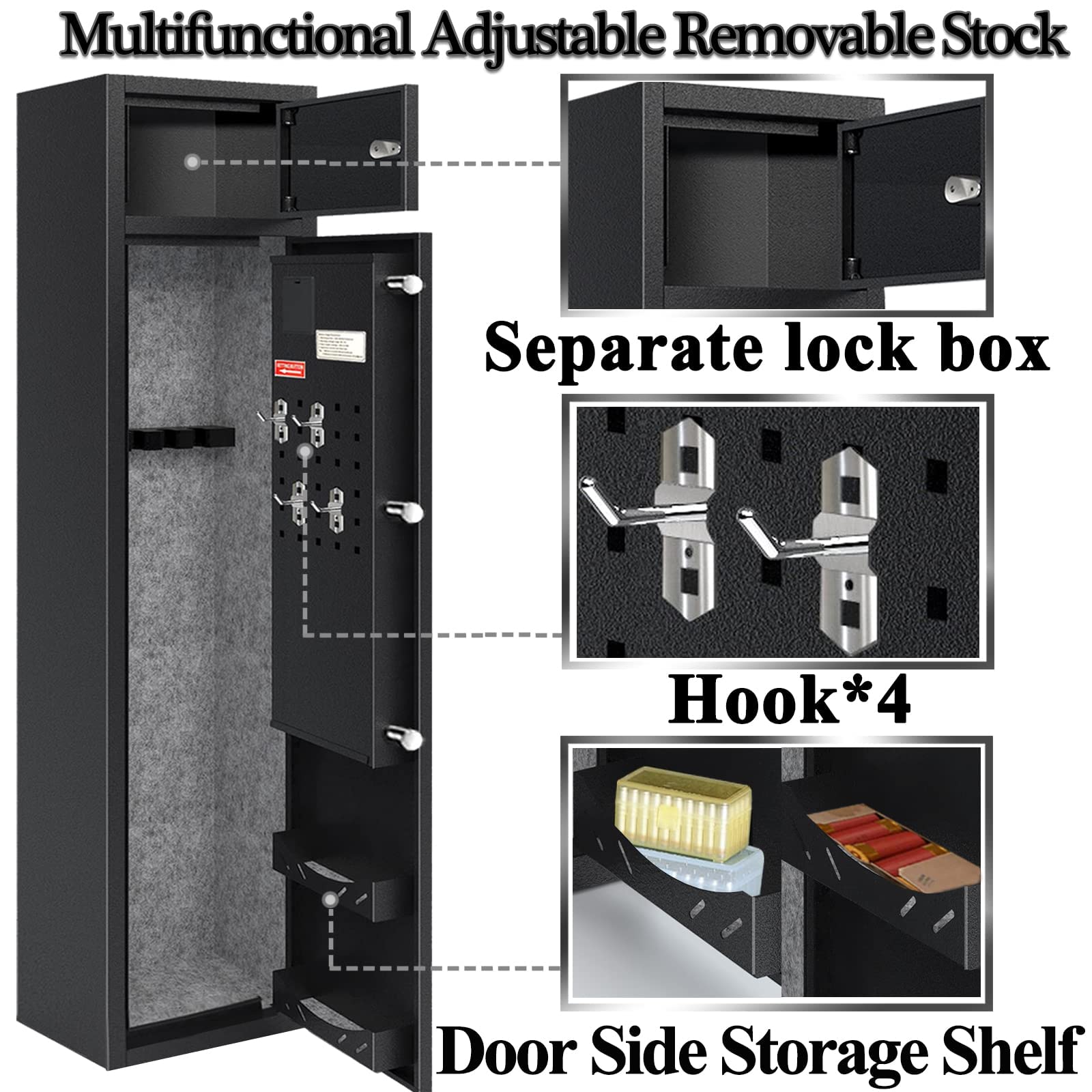 KAER Large Gun Safe for Rifles and Shotguns, Quick Access to 35 Gun