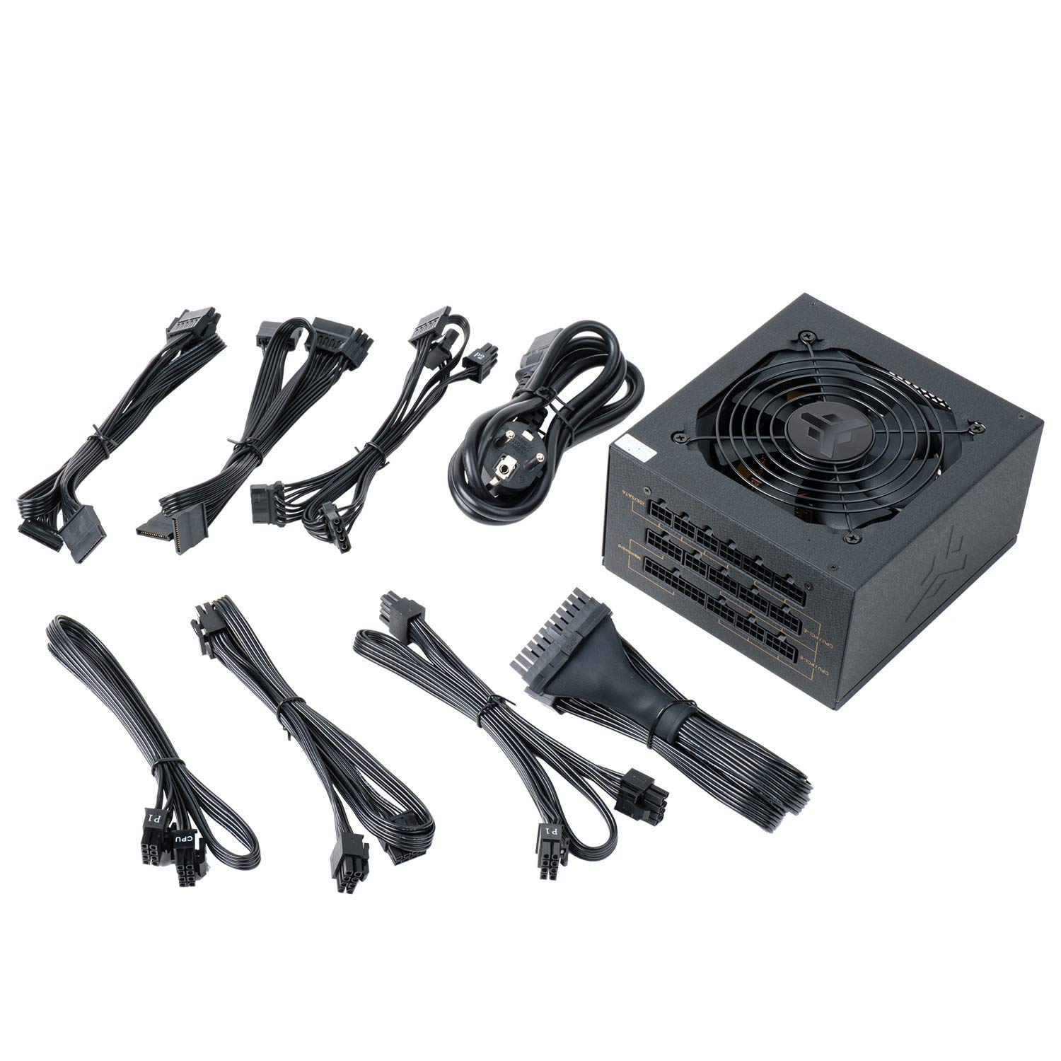 Itek Power Supply For Pc Gf750 Evo - 750W Hdb Hydraulic Dynamic Bearing 12Mm Active Pfc Protection Efficiency Certification 80 Plus Gold Semi Modular Plug Giapp Capacitors - View 6