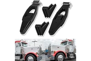 yourour Hood Latch Assembly Kit Fit for Peterbilt 357 367 377 378 379 388 389 and Kenworth T300 T600 T800 W900, Replace 23-13857, 2313857, 63011005, 63011005A,L56-0001