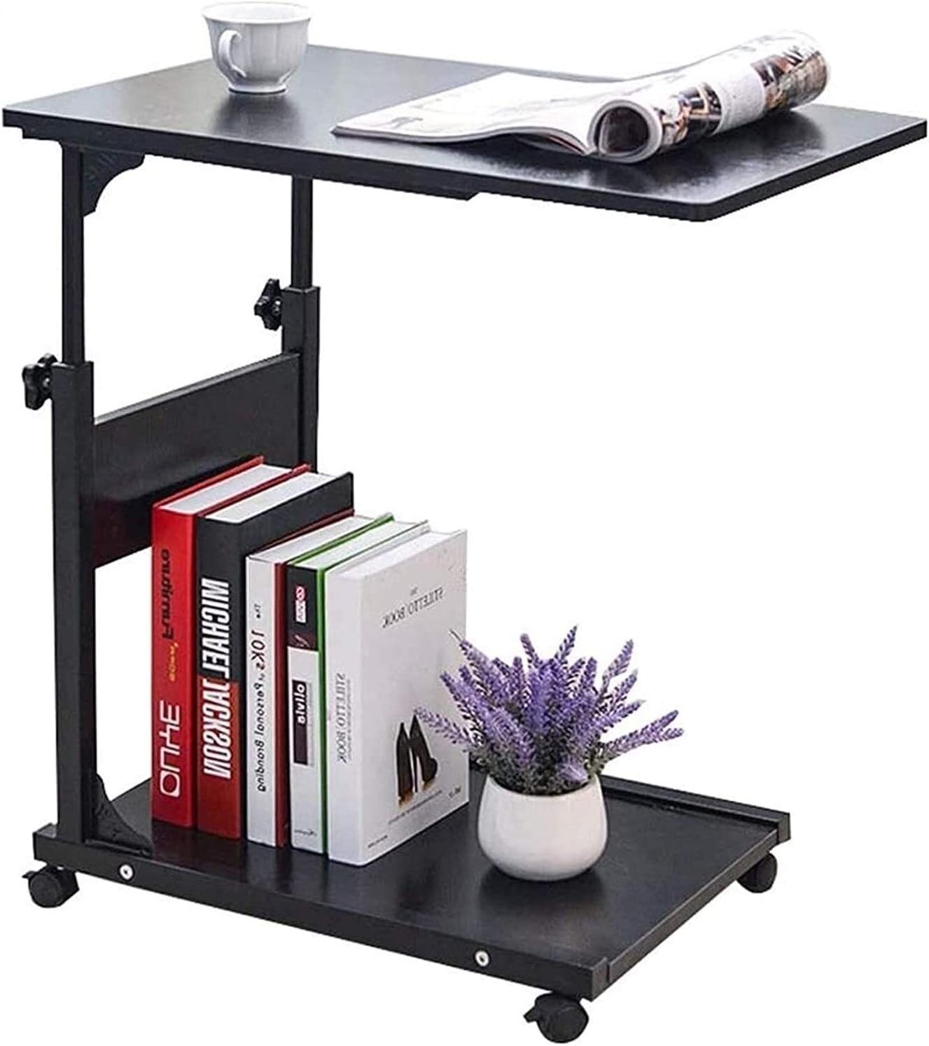 Side Ttable Unique Cshaped Bedside Table Adjustable Desks Laptop Table